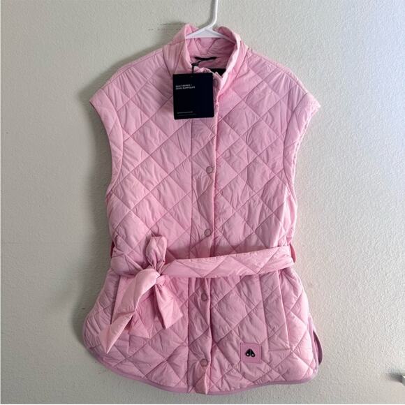 Moose Knuckles Jackets & Blazers - Moose Knuckles St. Clair Quilted Puffer Vest Belt In Fashion Pink NEW Medium